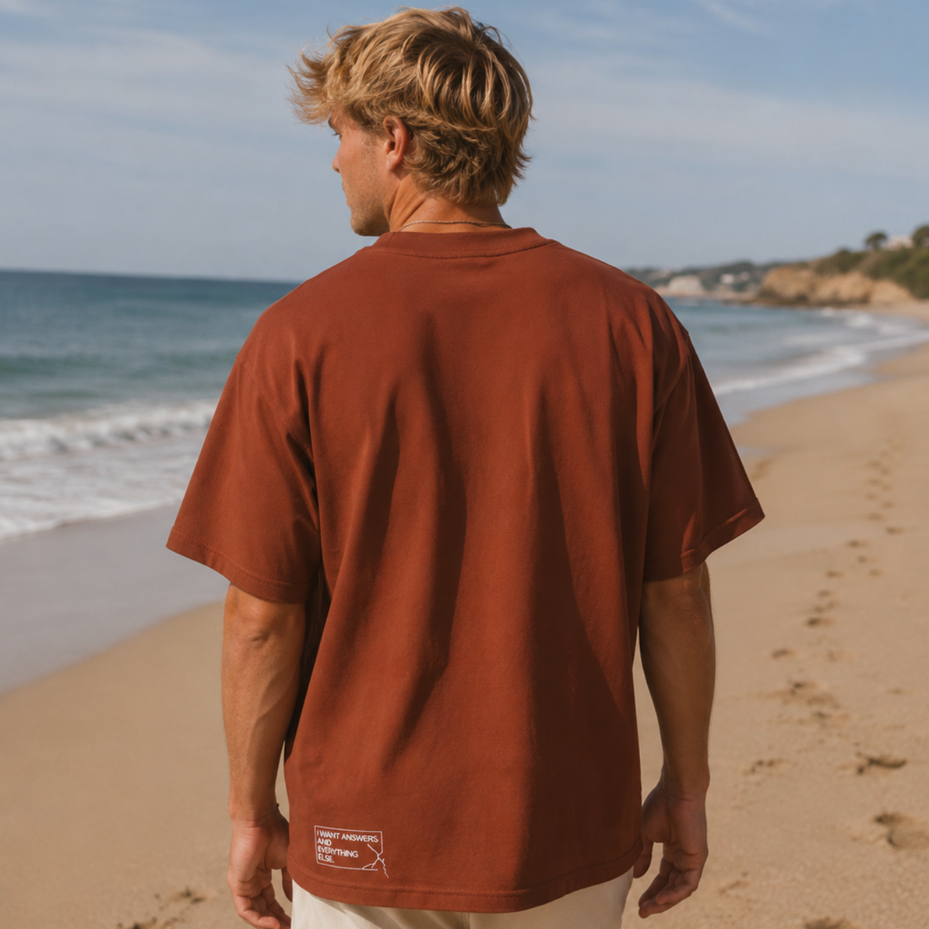 ANSWERS BROWN TEE